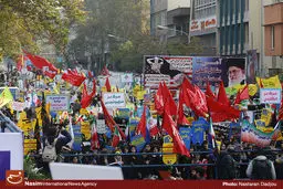 قدردانی  بسیج دانشجویی از حضور پرشور  مردم در راهپیمایی ۱۳ آبان