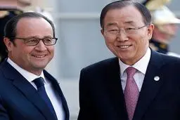 اولاند و بان‌کی‌مون بر لزوم تصویب قطعنامه‌ ضدتروریسم  تاکید کردند