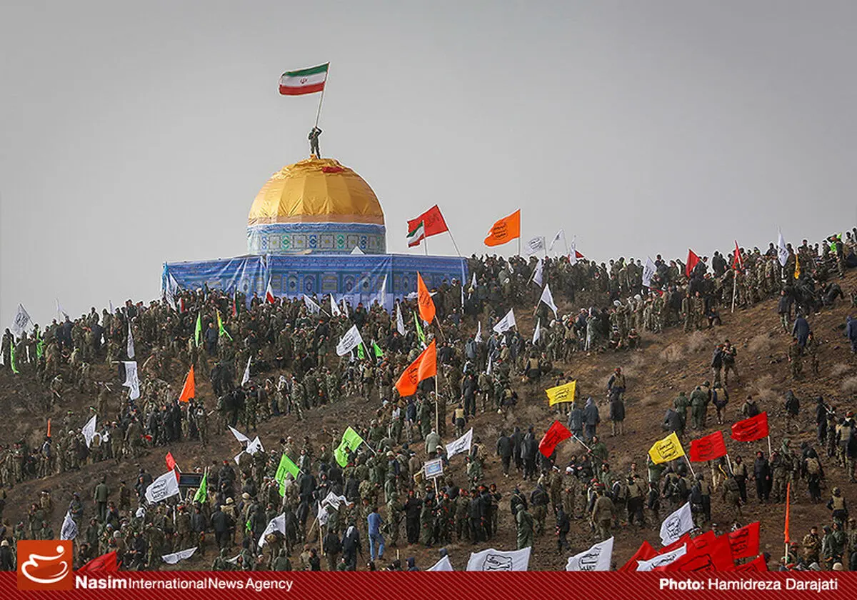 گزارش تصویری:: رزمایش "الی بیت المقدس" با حضور ۱۲۰ گردان بسیجی