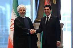 استقبال رسمی روحانی از رئیس جمهور ترکمنستان