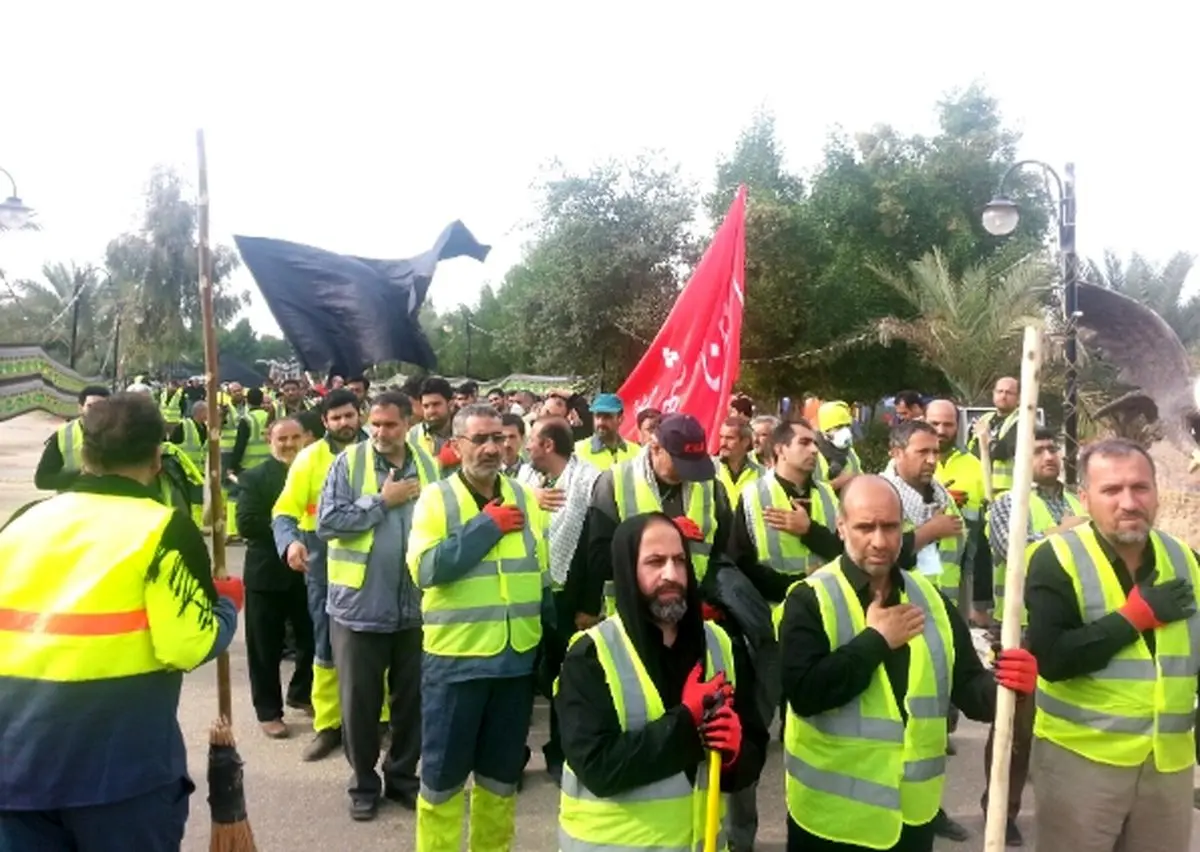 آغاز مرحله دوم اعزام نیروهای خدمات شهری برای رفت و روب  و نظافت کربلای معلی