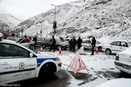 بارش باران و برف در جاده‌های کشور