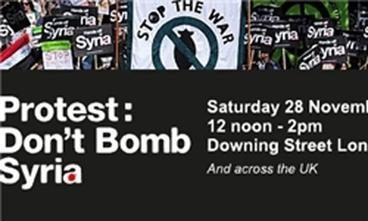 فراخوان مخالفان جنگ در انگلیس در اعتراض به طرح کامرون برای حمله به سوریه
