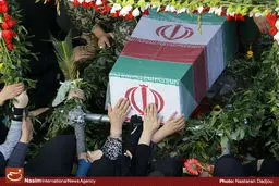 تشییع پنج شهید گمنام در دارالشهدای تهران