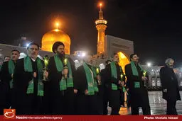 آیین خطبه‌خوانی شب شهادت امام رضا(ع) در حرم رضوی آغاز شد