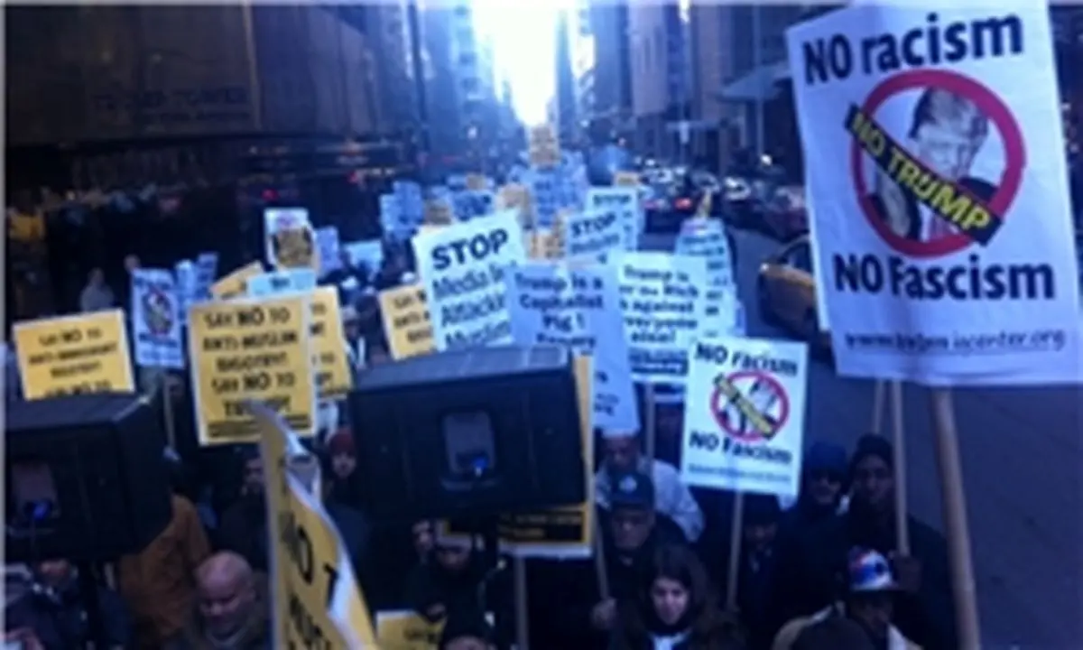 تظاهرات مردم نیویورک در محکومیت نژادپرستی