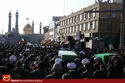 گزارش تصویری:: تشییع و تدفین شهدای مدافع حرم افغانستانی و پاکستانی در قم
