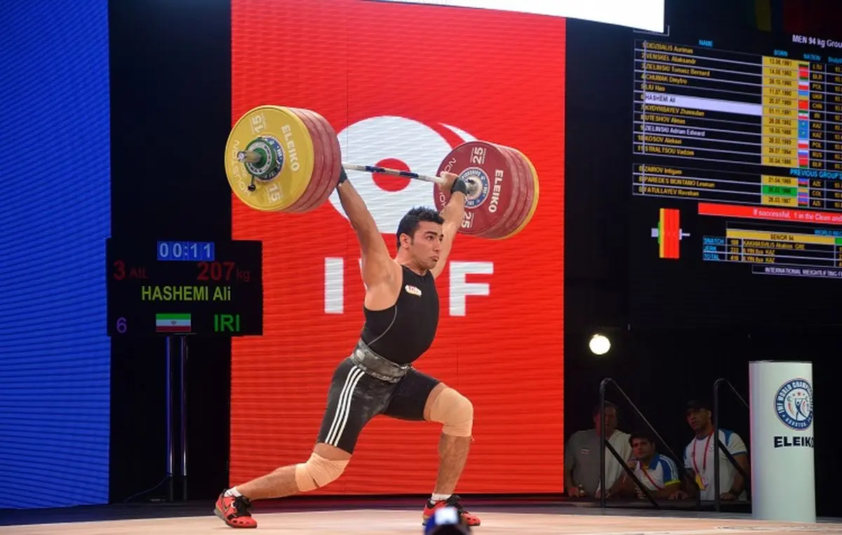 صعود علی هاشمی به رتبه پنجم وزنه‌برداری قهرمانی جهان