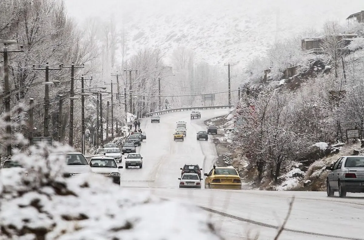 بارش برف و باران در جاده‌های ۸ استان کشور