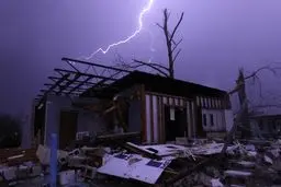 خسارت شدید طوفان در آمریکا +تصویر