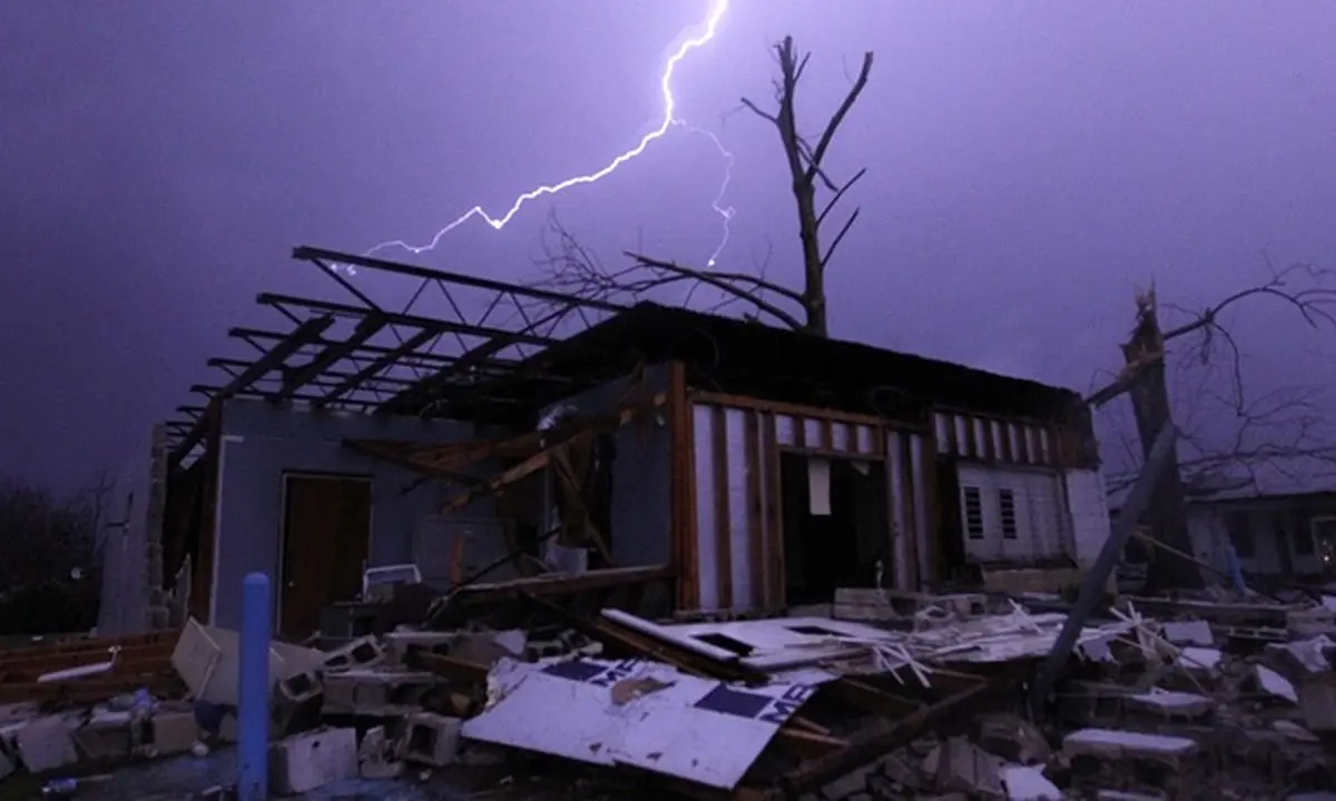 خسارت شدید طوفان در آمریکا +تصویر