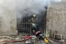 آتش‌سوزی در کارگاه رنگرزی شهرک گلریز؛ یک کارگر جان باخت+فیلم