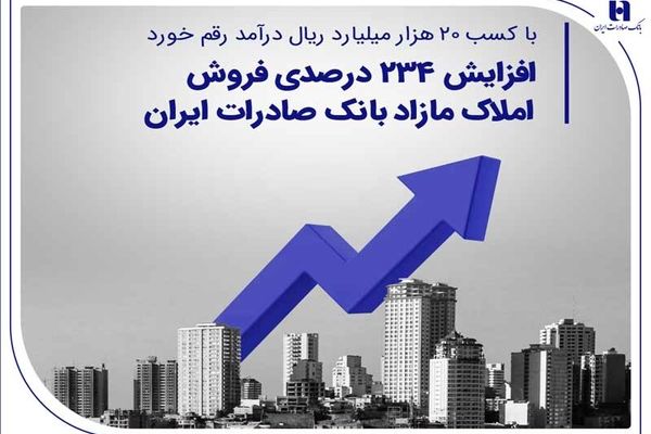 افزایش 234 درصدی فروش املاک مازاد بانک صادرات ایران