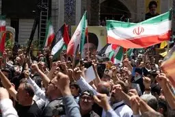 تظاهرات حمایت از ایران در لبنان برگزار شد