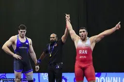 ویدئوی کامل کشتی خیره‌کننده ابوالفضل محمدنژاد در فینال سنگین‌وزن امیدهای جهان