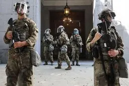 فیلم: ایست بازرسی گارد ملی در واشنگتن 