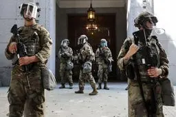 فیلم: ایست بازرسی گارد ملی در واشنگتن 