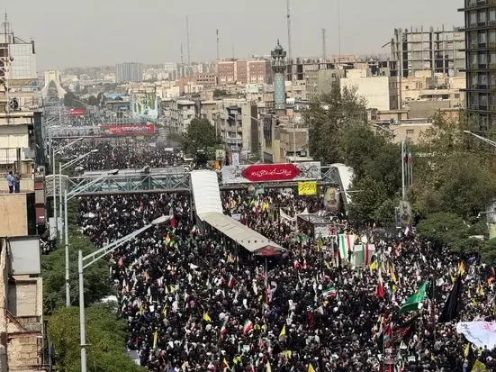 تشییع شهدای اقتدار ملی در تهران+فیلم