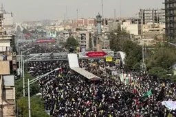 تشییع شهدای اقتدار ملی در تهران+فیلم
