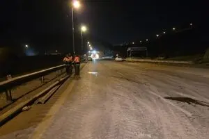  آزادراه تهران-پردیس پس از حادثه رانشی بازگشایی شد