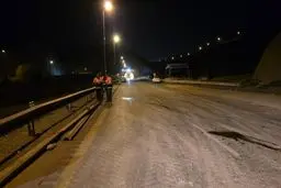  آزادراه تهران-پردیس پس از حادثه رانشی بازگشایی شد