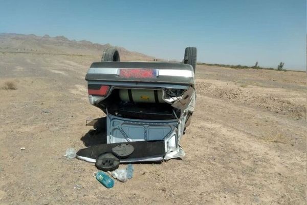 واژگونی خودروی حامل خبرنگاران شهرستان فردوس