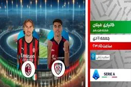 پخش زنده بازی فوتبال کالیاری و آث میلان از شبکه ورزش