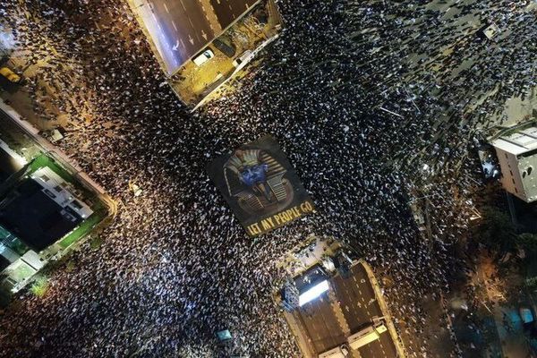تظاهرات ۱۴۵ هزار نفری در تل آویو 