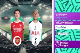 پخش زنده دربی لندن؛ رویارویی حساس آرسنال و تاتنهام امشب از شبکه ورزش