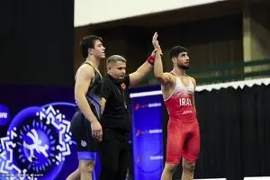 ویدئوی کامل کشتی مقتدرانه مهدی یوسفی مقابل کشتی‌گیر روس