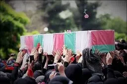 تشییع پیکر مطهر شهدای حادثه تروریستی سیب و سوران در زابل