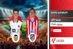 پخش زنده بازی اتلتیکو مادرید و والنسیا در لالیگا از شبکه ورزش