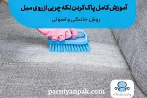 آموزش کامل پاک کردن لکه چربی از روی مبل (روش خانگی)